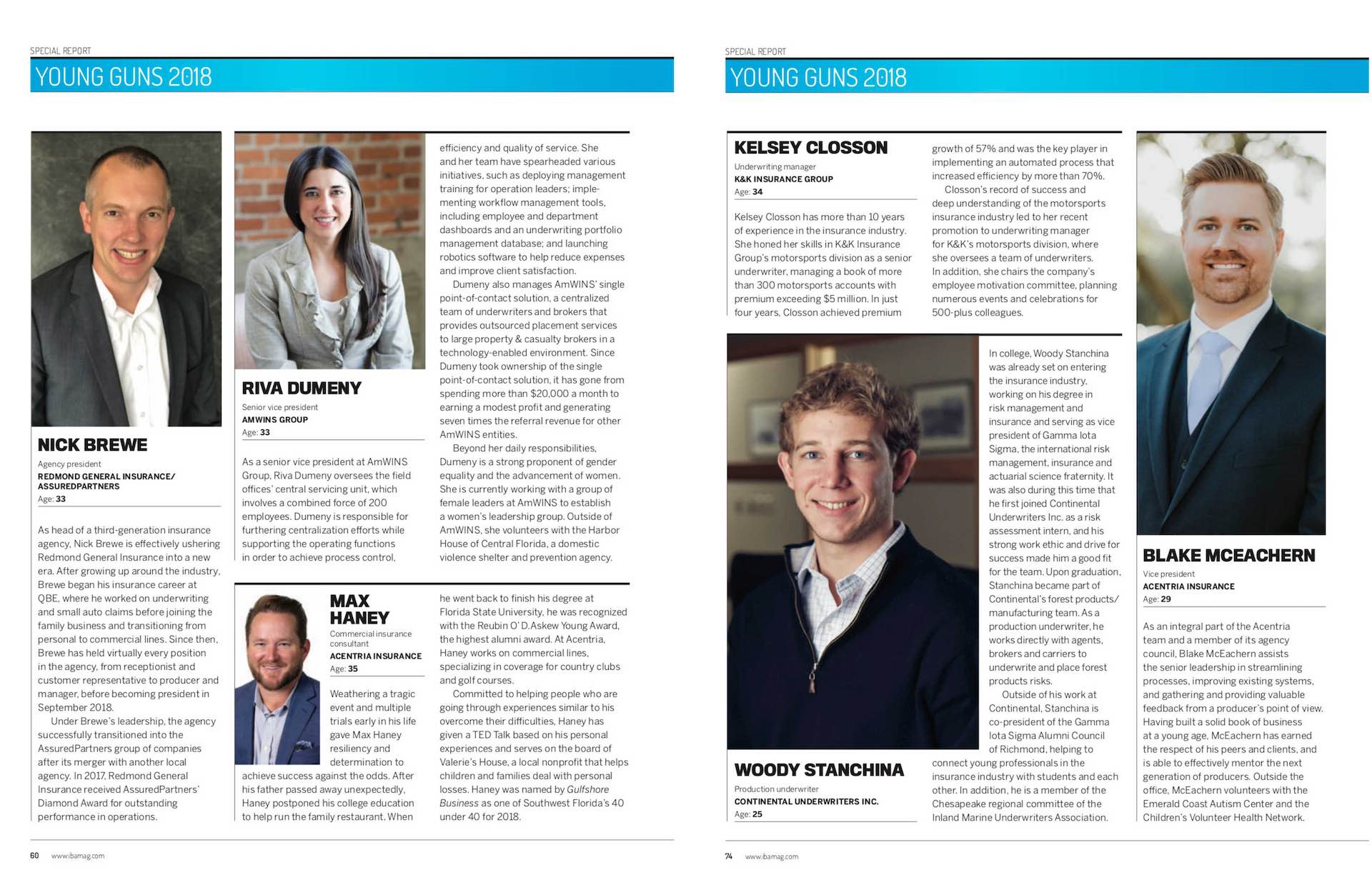Two Acentria Producers Nationally Recognized as Industry Young Guns