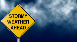 Hurricane Preparation Stormy Weather Ahead Sign