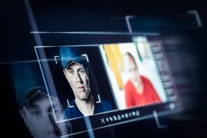 Image of AI technology changing a man's appearance- Deepfakes Cyber Liability blog featured image